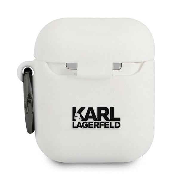 Karl Lagerfeld Silicone Choupette Case for AirPods 1/2 Cover - White