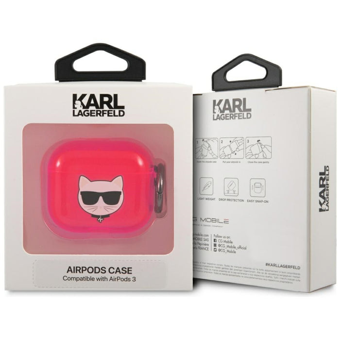 Karl Lagerfeld Choupette Case for AirPods 3 - Pink