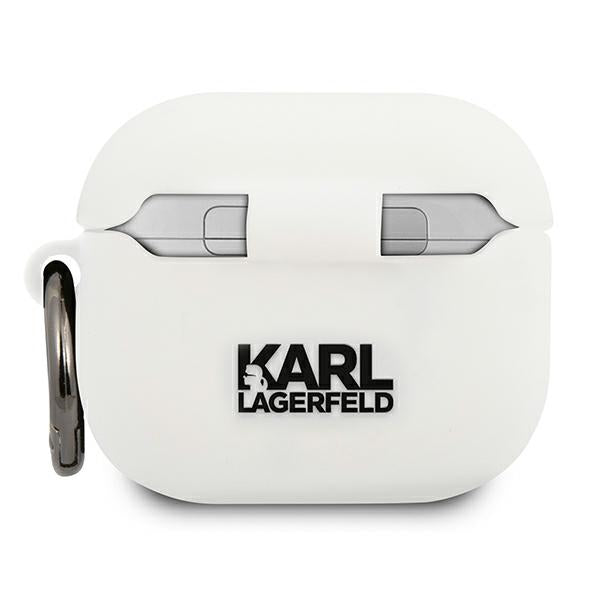 Karl Lagerfeld Silicone Choupette Case for AirPods 3 - White
