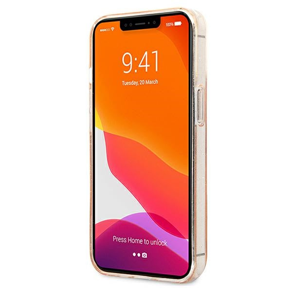 Karl Lagerfeld Glitter Karl&#39;s Head Case for iPhone 13 Pro / iPhone 13 - Gold