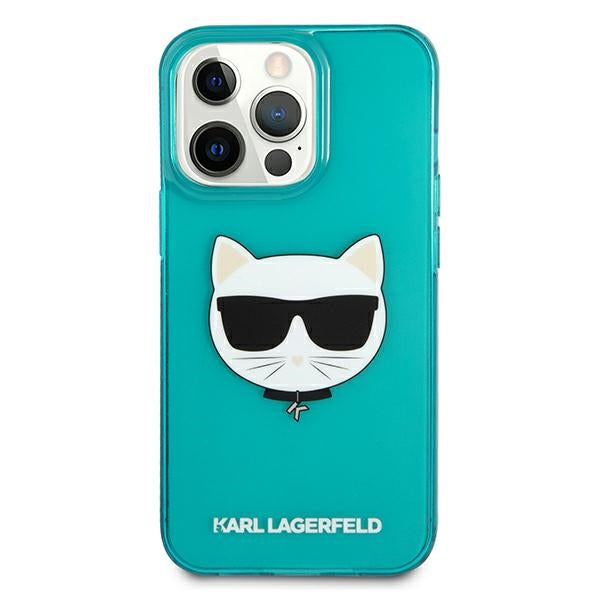 Karl Lagerfeld KLHCP13LCHTRB iPhone 13 Pro / 13 6.1" blue/blue hardcase Glitter Choupette Fluo