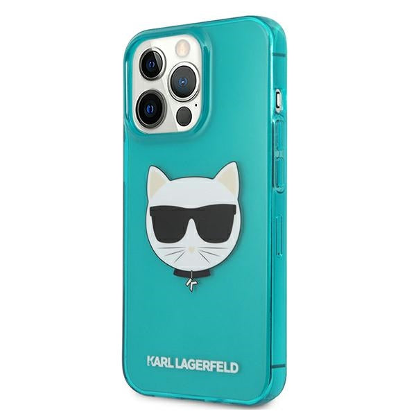 Karl Lagerfeld KLHCP13LCHTRB iPhone 13 Pro / 13 6.1" blue/blue hardcase Glitter Choupette Fluo