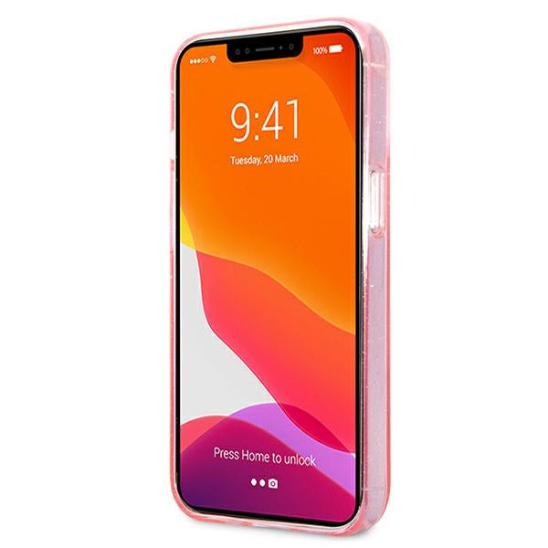 Karl Lagerfeld Glitter Karl&#39;s Head Case for iPhone 13 Pro Max - Pink