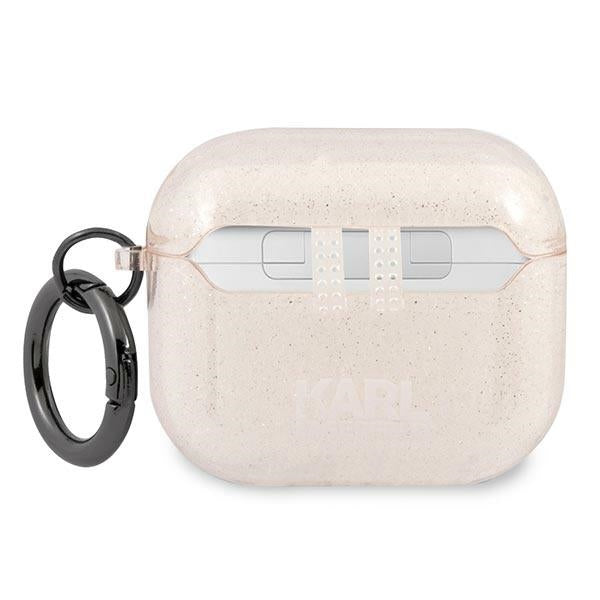 Karl Lagerfeld Glitter Karl&#39;s Head Case for AirPods 3 - Gold
