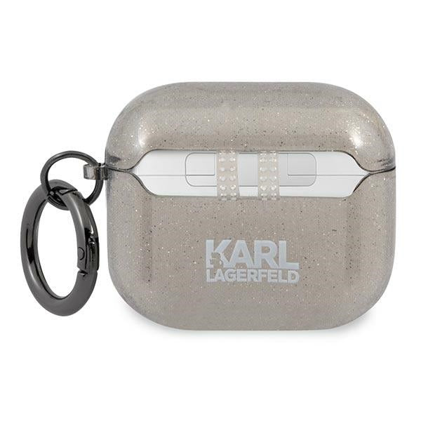 Karl Lagerfeld Glitter Karl&#39;s Head Case for AirPods 3 - Black