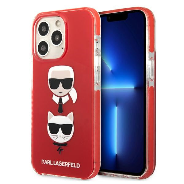 Karl Lagerfeld Karl&amp;Choupette Head Case for iPhone 13 Pro / iPhone 13 - Red