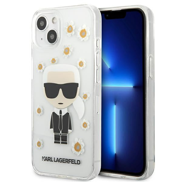 Karl Lagerfeld Flower Ikonik Karl Case for iPhone 13 mini - Transparent
