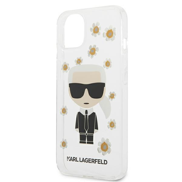 Karl Lagerfeld Flower Ikonik Karl Case for iPhone 13 mini - Transparent