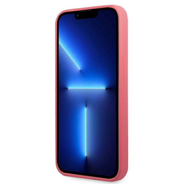 Karl Lagerfeld Silicone Plaque Case for iPhone 13 Pro / iPhone 13 - Fuchsia