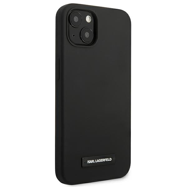 Karl Lagerfeld Silicone Plaque Case for iPhone 13 mini - Black