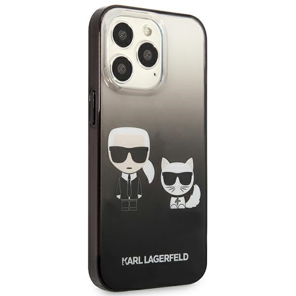 Karl Lagerfeld Gradient Ikonik Karl&amp;Choupette Case for iPhone 13 Pro / iPhone 13 - Black