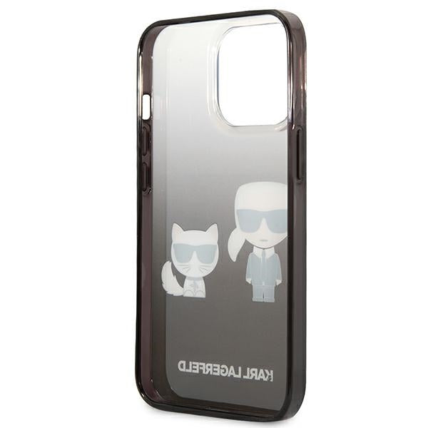 Karl Lagerfeld Gradient Ikonik Karl&amp;Choupette Case for iPhone 13 Pro / iPhone 13 - Black