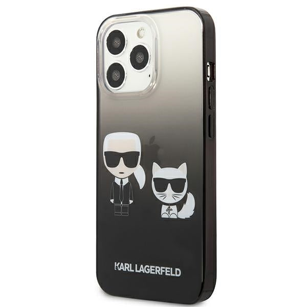 Karl Lagerfeld Gradient Ikonik Karl&amp;Choupette Case for iPhone 13 Pro / iPhone 13 - Black