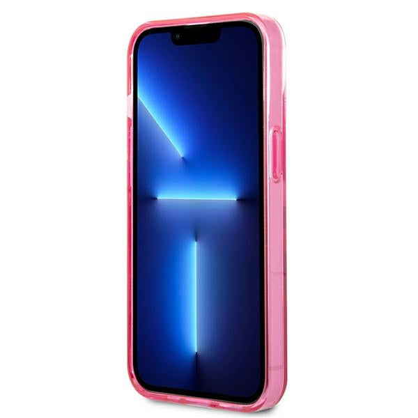Karl Lagerfeld Gradient Ikonik Karl&amp;Choupette Case for iPhone 13 mini - Pink