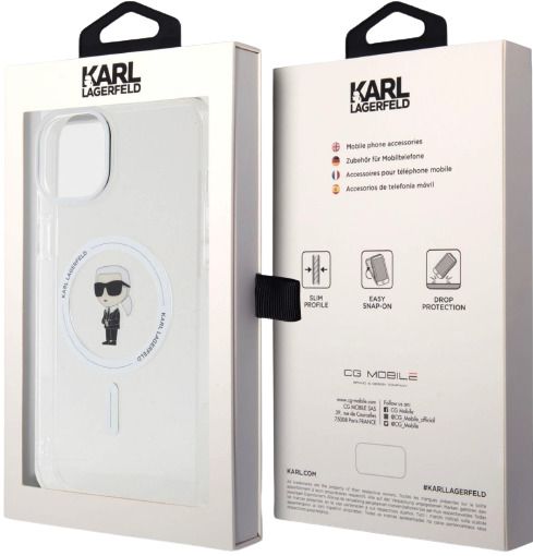 Karl Lagerfeld IML Ikonik MagSafe case for iPhone 15 Plus - transparent