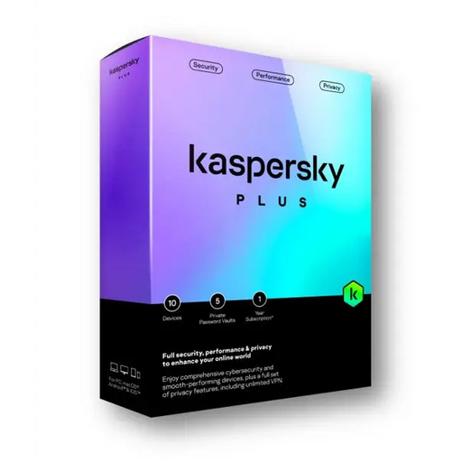 KASPERSKY Plus 1Dvc 1 year - Антивирусен Софтуер за киберсигурност<<<Софтуер и Облачни услуги<<<ALSO