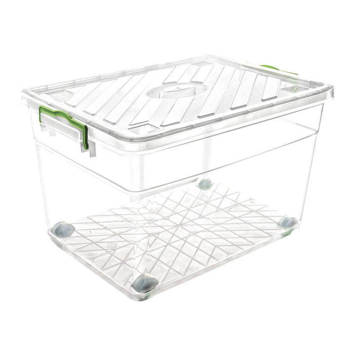 BOX WITH LID AND WHEELS 55L 56X40X33 CM KASTAMONU
