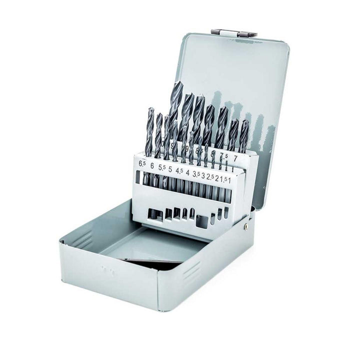 DRILL BIT SET FOR METAL HSS 19PCS DIN338 KEI