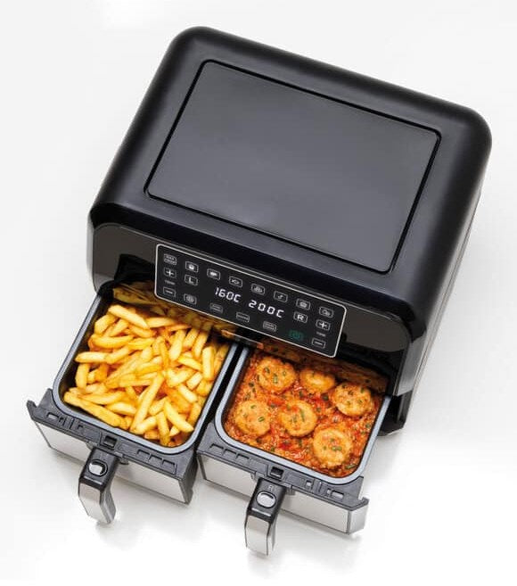 Kenwood HFM20.000MB fryer Double 8 L Stand-alone 1700 W Hot air fryer Black