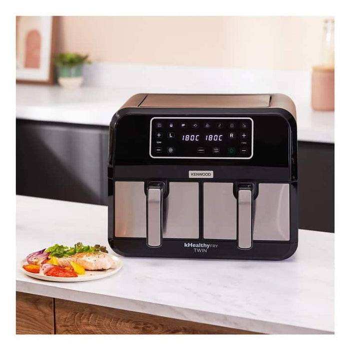 Kenwood HFM20.000MB fryer Double 8 L Stand-alone 1700 W Hot air fryer Black