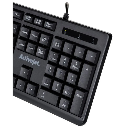 Keyboard Activejet K-3803S Black QWERTY - Клавиатури<<<Електроника Периферни и резервни части<<<Компютри|
