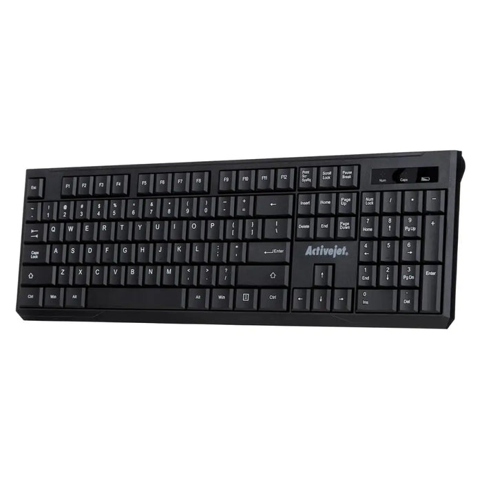 Keyboard Activejet K-3911W Black QWERTY - Клавиатури<<<Електроника Периферни и резервни части<<<Компютри|