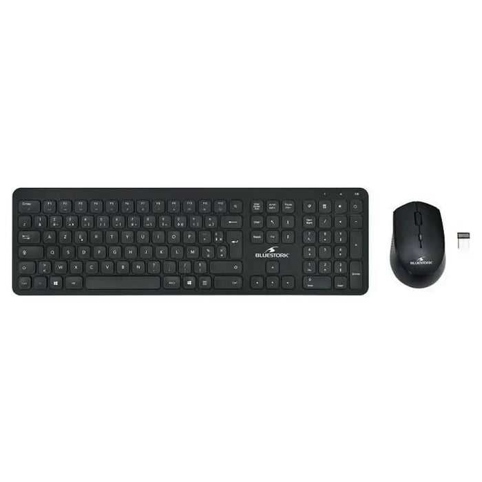 Keyboard and Mouse Bluestork Easy Slim AZERTY Black French - Електроника Периферни и резервни части<<<Компютри|