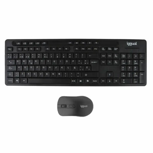 Keyboard and Mouse iggual IGG319277 Black Spanish Qwerty QWERTY - Електроника Периферни и резервни части<<<Компютри|