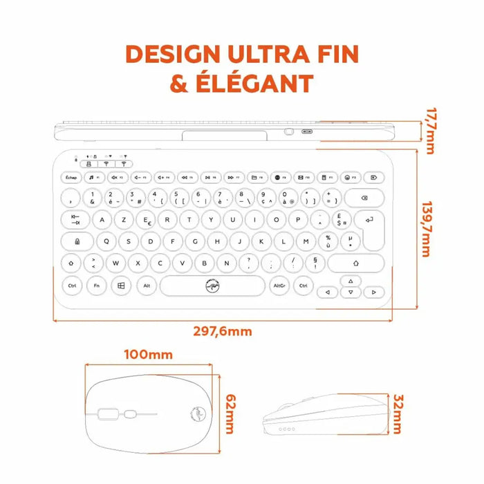 Keyboard and Mouse Mobility Lab CP420W Mini Black AZERTY - Електроника Периферни и резервни части<<<Компютри|