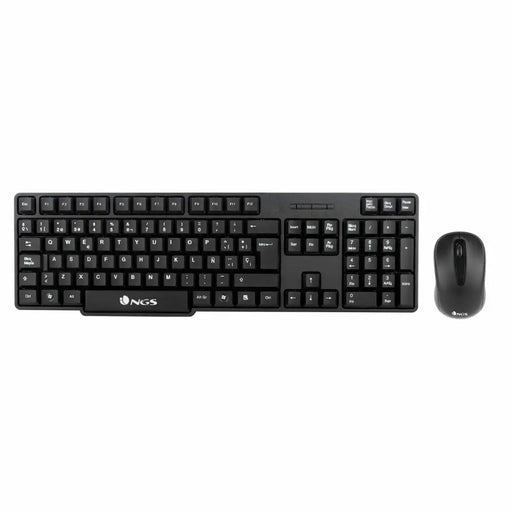 Keyboard and Mouse NGS EUPHORIA KIT Black Spanish Qwerty Wireless - Електроника Периферни и резервни части<<<Компютри|