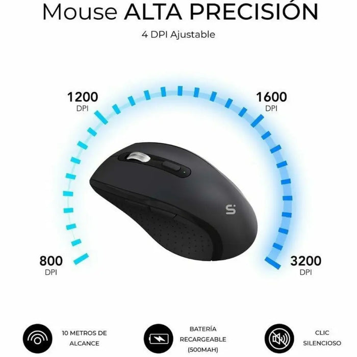 Keyboard and Mouse Subblim SUBKBC-DCOPW2 Black - Електроника Периферни и резервни части<<<Компютри|