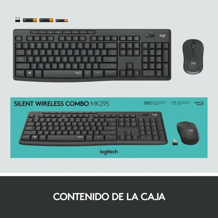 Keyboard and Wireless Mouse Logitech 920-009798 Black Spanish Qwerty QWERTY - Електроника Периферни и резервни