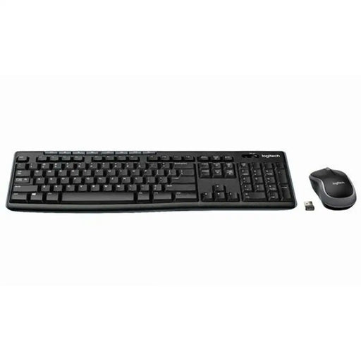 Keyboard and Wireless Mouse Logitech DESKTOP MK270 Black Spanish Qwerty (6 Units) - Клавиатури<<<Електроника Периферни