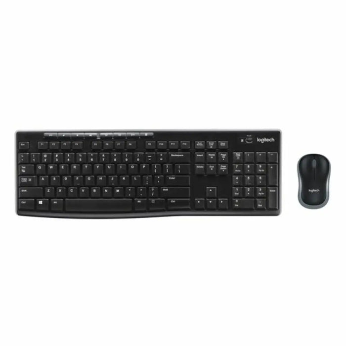 Keyboard and Wireless Mouse Logitech MK270 Black Spanish Spanish Qwerty - Електроника Периферни и резервни