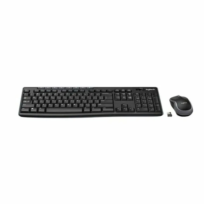 Keyboard and Wireless Mouse Logitech MK270 Black Spanish Spanish Qwerty - Електроника Периферни и резервни