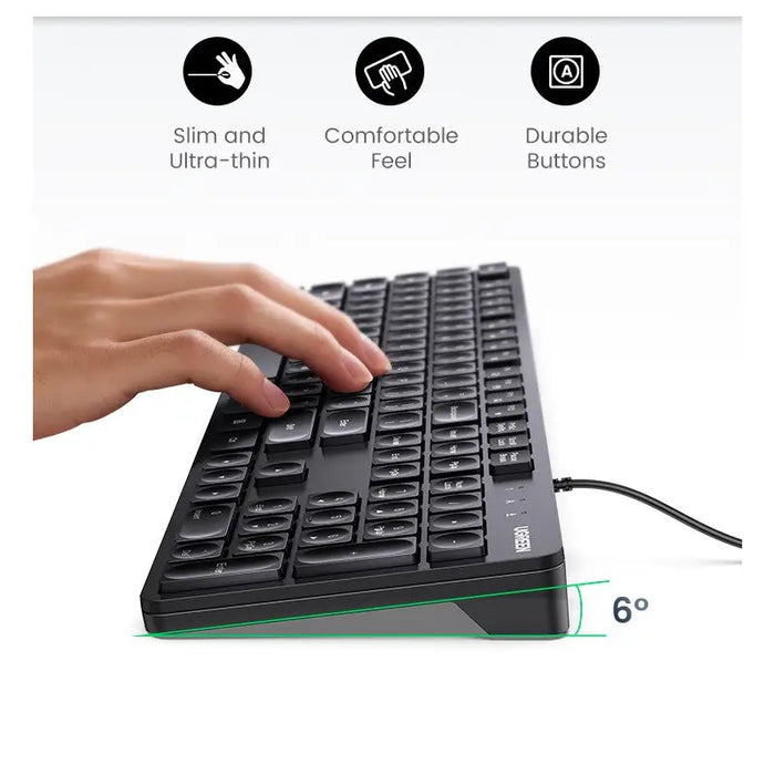KEYBOARD BG CHOCOLATE MEMBR 1.5m KU004 UGREEN - Клавиатури<<<Компютърна периферия<<<AmperelB2B