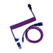 Keyboard cable Keychron Premium Angled Purple Coiled Aviator Custom USB Cable USB-C - USB-C - Геймърски