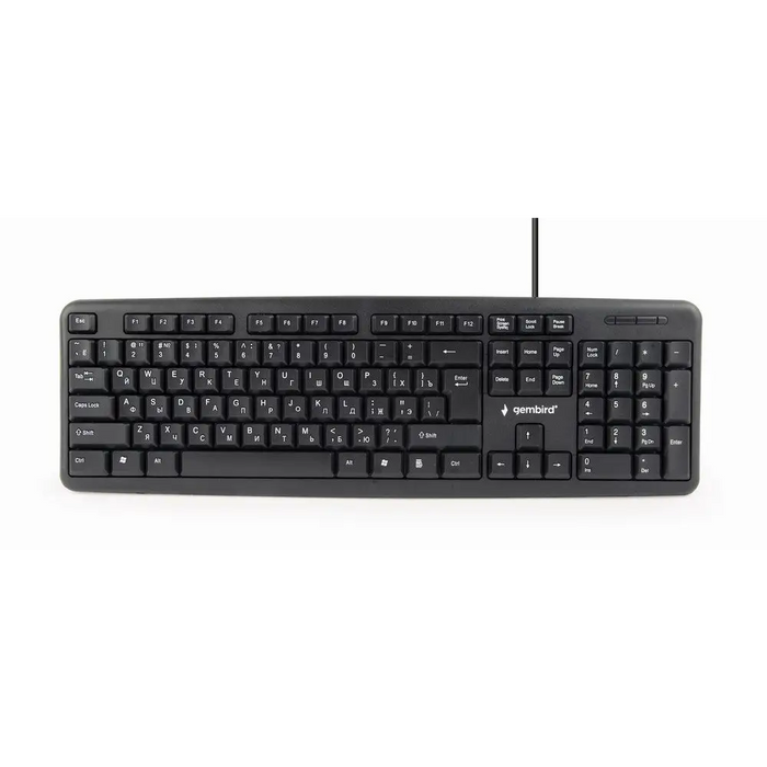 Keyboard GEMBIRD KB-U-103-RU Black Monochrome English Russian QWERTY - KeyboardsPER-KLA<<<Input / Output