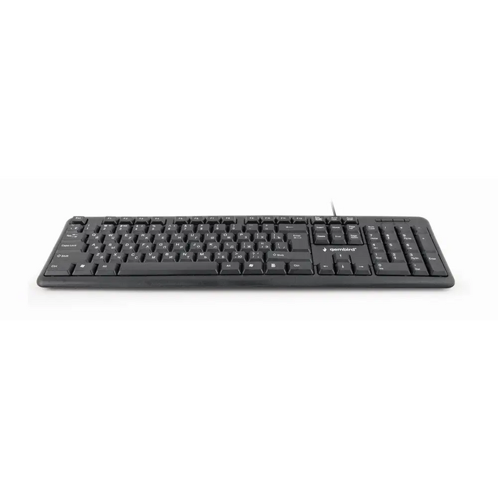 Keyboard GEMBIRD KB-U-103-RU Black Monochrome English Russian QWERTY - KeyboardsPER-KLA<<<Input / Output
