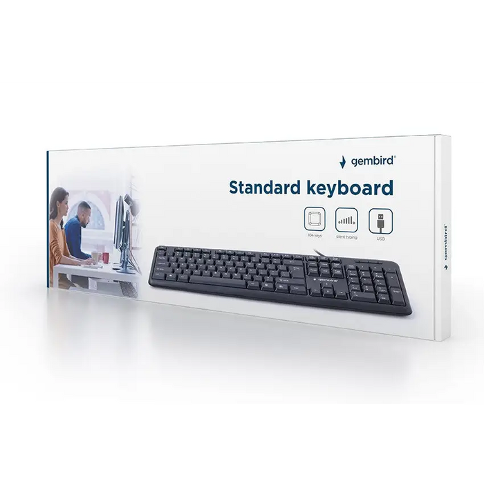 Keyboard GEMBIRD KB-U-103-RU Black Monochrome English Russian QWERTY - KeyboardsPER-KLA<<<Input / Output