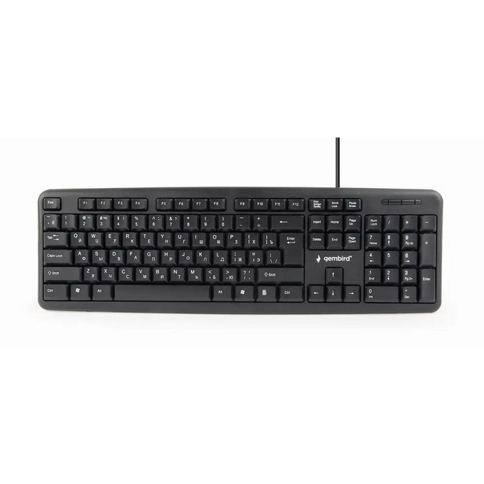 Keyboard GEMBIRD KB-U-103-RU Black Monochrome English Russian QWERTY - KeyboardsPER-KLA<<<Input / Output