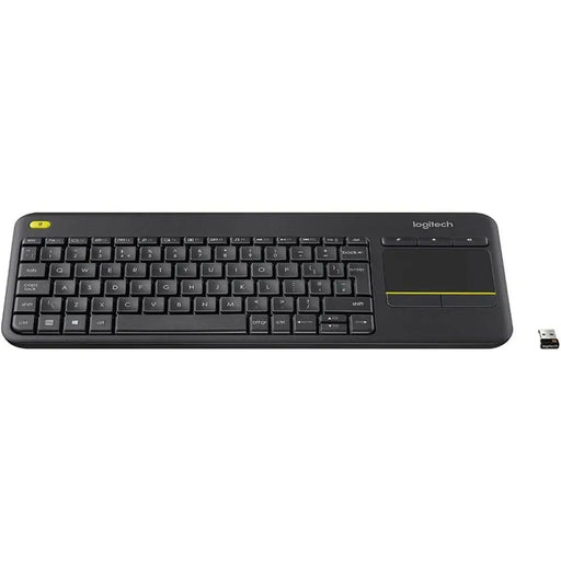 Keyboard Logitech K400 Plus Black Wireless Bluetooth Touchpad AZERTY TV French - Електроника Периферни и резервни