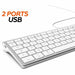 Keyboard Mobility Lab White Silver Mac OS AZERTY - Електроника Периферни и резервни части<<<Компютри|