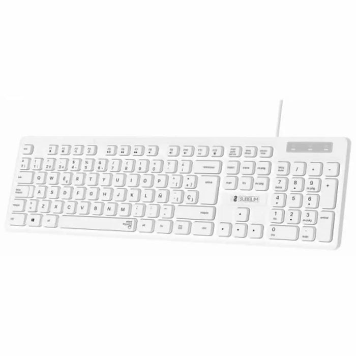 Keyboard Subblim SUBKBC0SSK51 White Spanish Qwerty - Електроника Периферни и резервни части<<<Компютри|