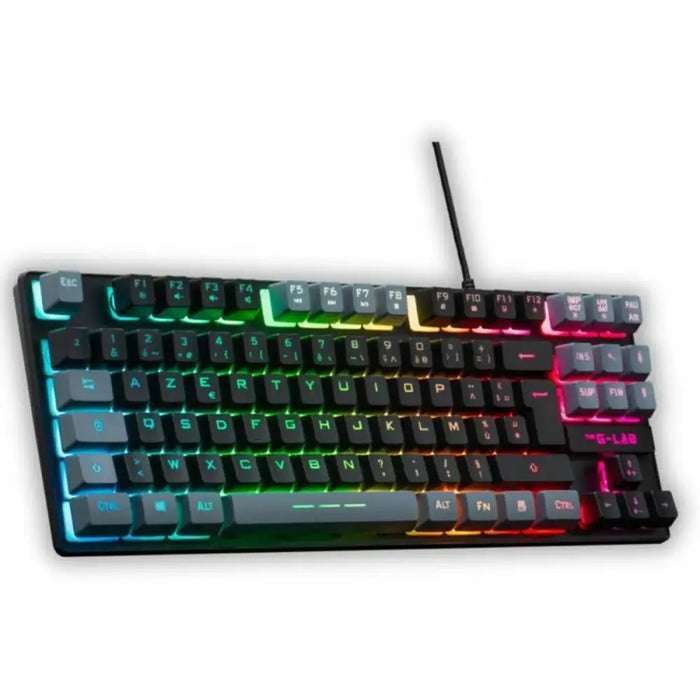 Keyboard The G-Lab KEYZ CAESIUM Black Grey Azerty French - Електроника Периферни и резервни части<<<Компютри|