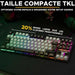 Keyboard The G-Lab KEYZ CAESIUM Black Grey Azerty French - Електроника Периферни и резервни части<<<Компютри|
