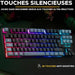 Keyboard The G-Lab KEYZ CAESIUM Black Grey Azerty French - Електроника Периферни и резервни части<<<Компютри|