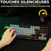 Keyboard The G-Lab KEYZ CAESIUM Black Grey Azerty French - Електроника Периферни и резервни части<<<Компютри|