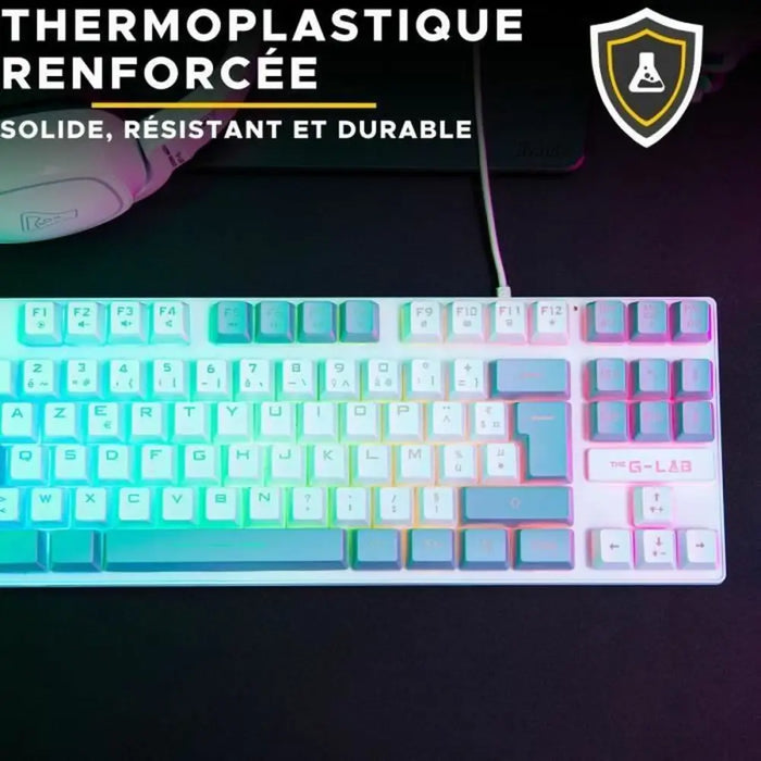 Keyboard The G-Lab KEYZ CAESIUM Grey Azerty French - Електроника Периферни и резервни части<<<Компютри|