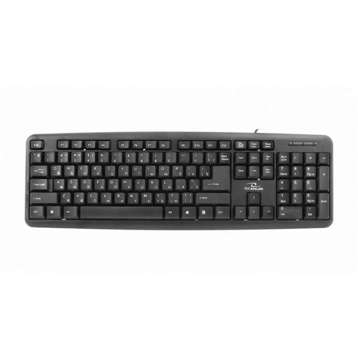 Keyboard Titanum TKR101 Black Monochrome English Russian QWERTY - Клавиатури<<<Електроника Периферни и резервни